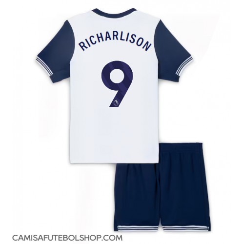 Camisa de time de futebol Tottenham Hotspur Richarlison #9 Replicas 1º Equipamento Infantil 2024-25 Manga Curta (+ Calças curtas)